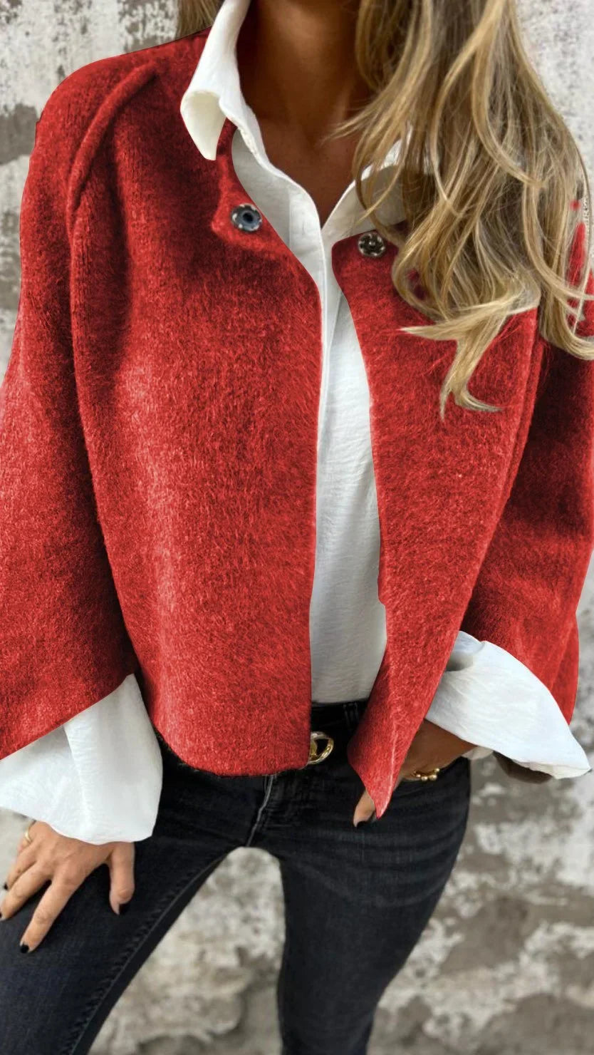 Celeste | Manteau en laine avec col rond