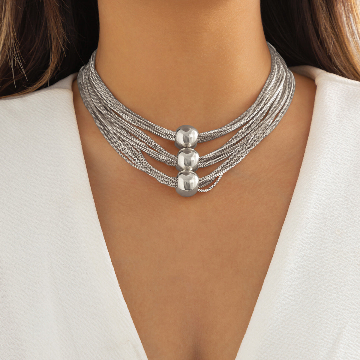 Collier Pendentif Boule en Or