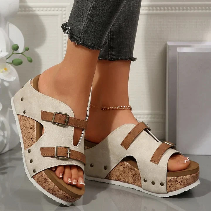 LARA | SANDALES À TALON WEDGE ORTHOPÉDIQUES