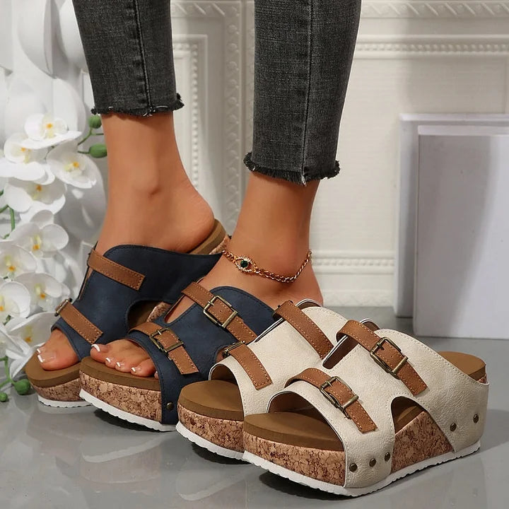LARA | SANDALES À TALON WEDGE ORTHOPÉDIQUES