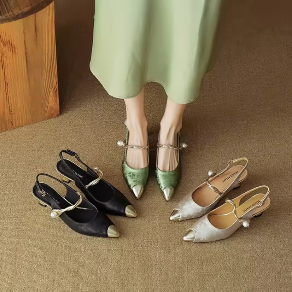 ASTRID | TALONS À DOS SANGLE EMBELLIS PAR DES PERLES