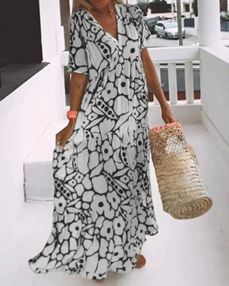Christine | Robe Maxi Fleurie