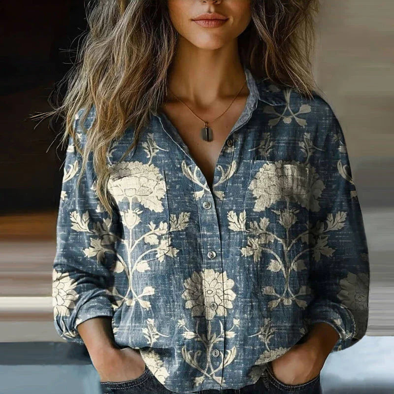 MONICA™ - BLOUSE PRINTANIÈRE VINTAGE