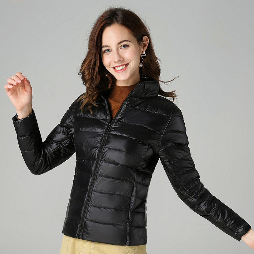 Myra™ | Ultralight Down Jacket with Sophisticated Pleats