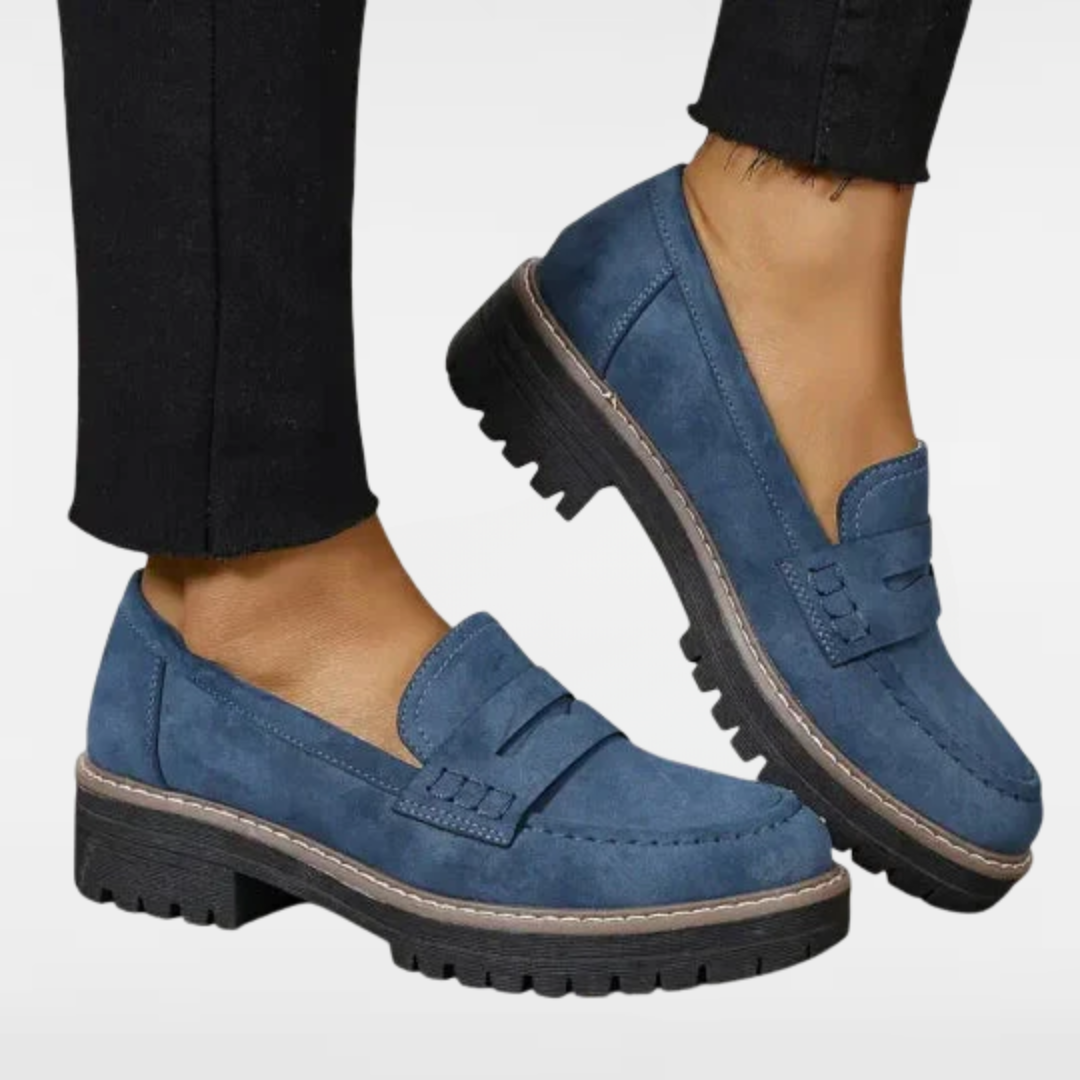 Carenza | Mocassins en daim pour femmes avec semelle robuste