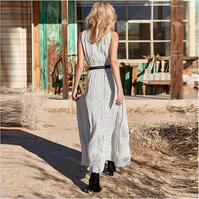 Kaeli™ - ROBE BOHO À POIS AVEC UNE SILHOUETTE FLUIDE