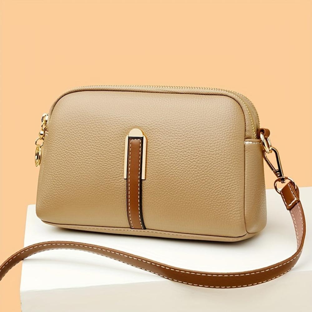 Sac à bandoulière Mila en relief Litchi