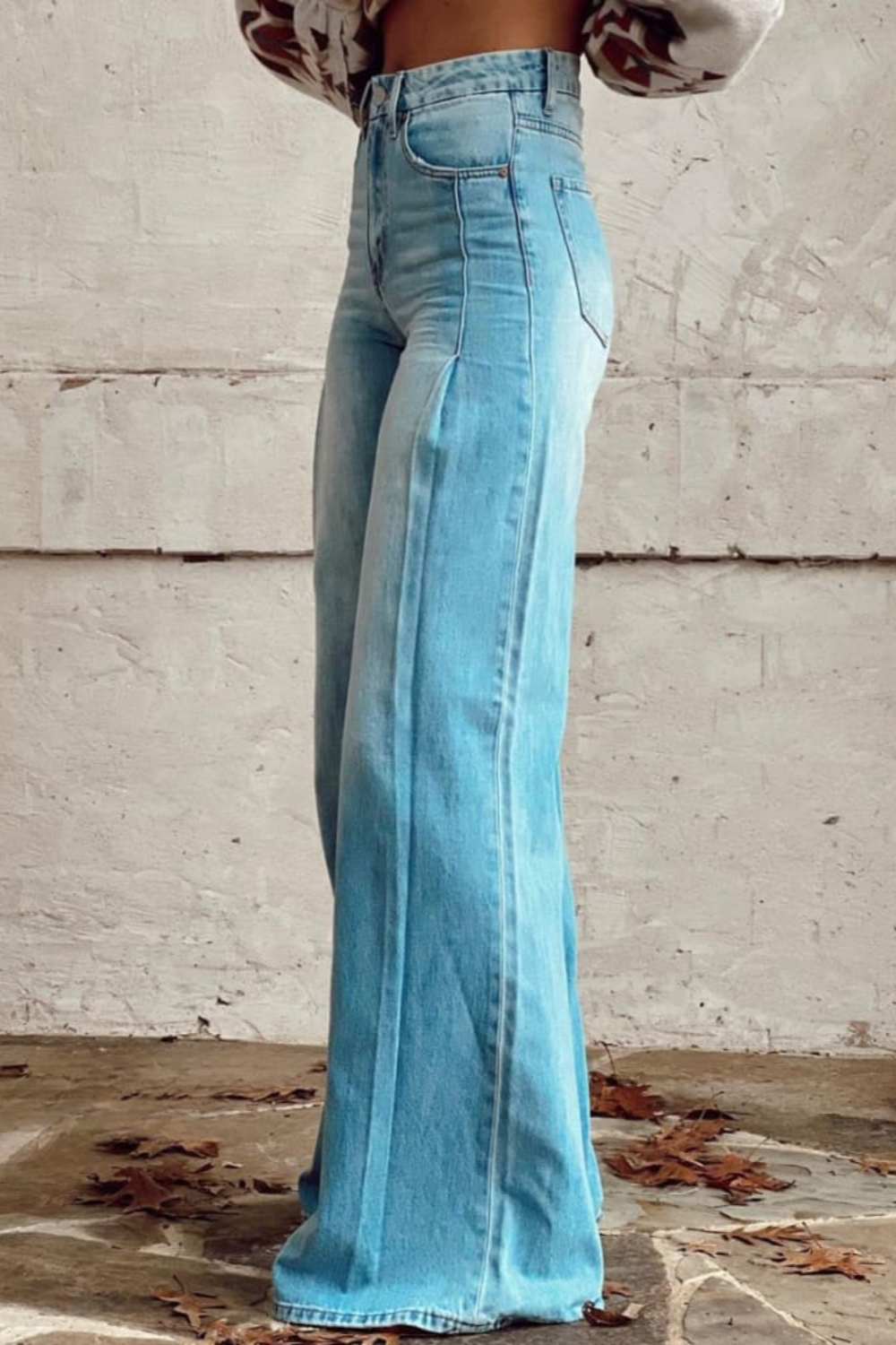 Shaina | Jeans large vintage-boho délavé