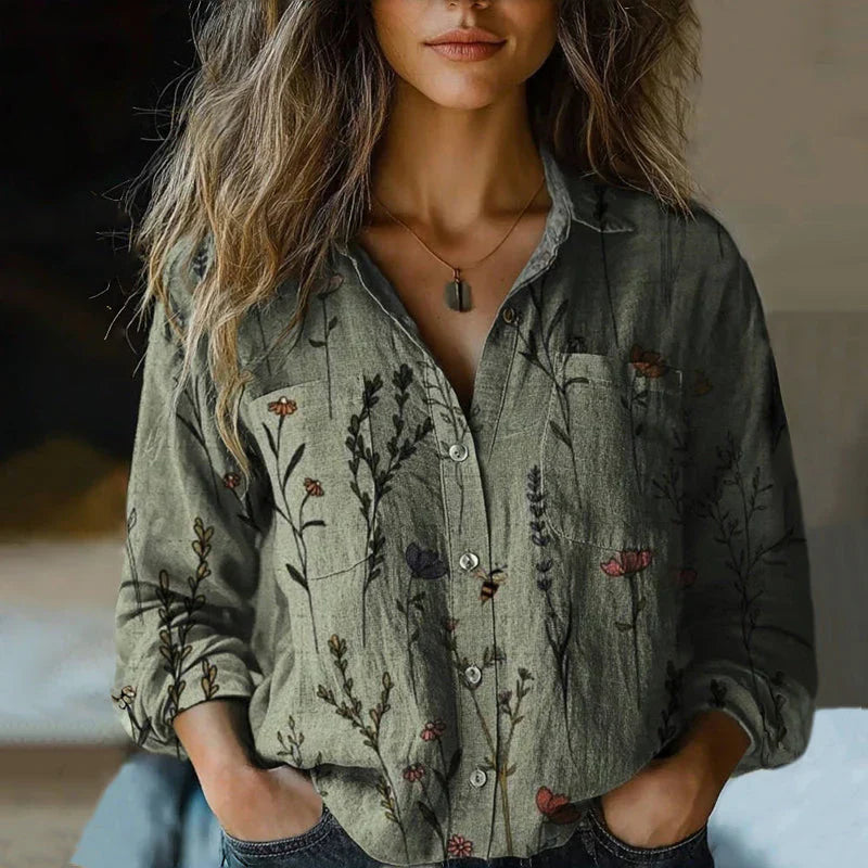 MONICA™ - BLOUSE PRINTANIÈRE VINTAGE