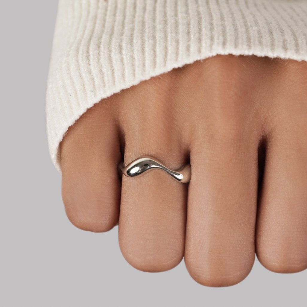 Bague Ajustable Silver Wave