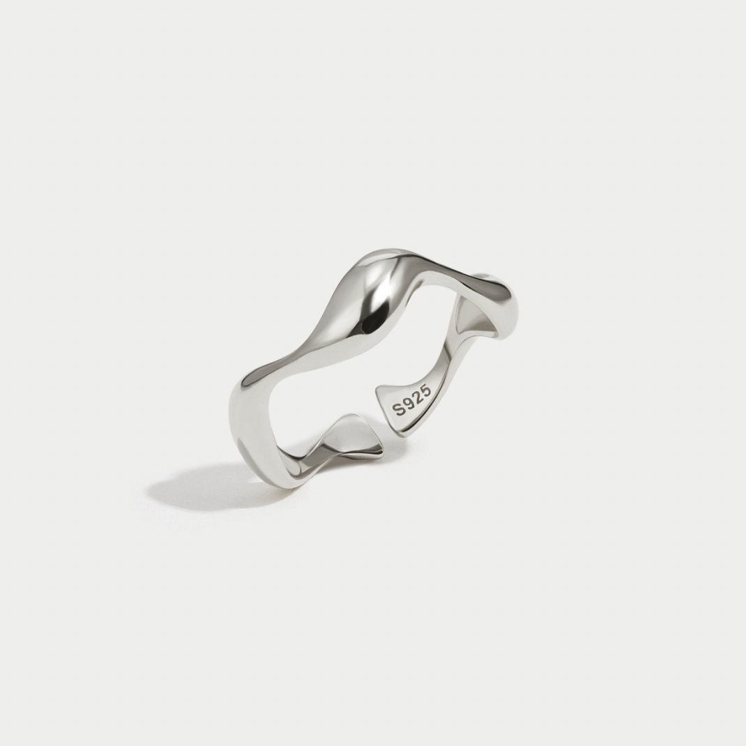 Bague Ajustable Silver Wave