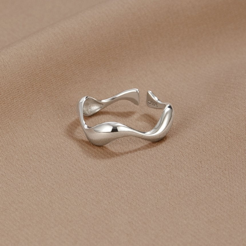 Bague Ajustable Silver Wave