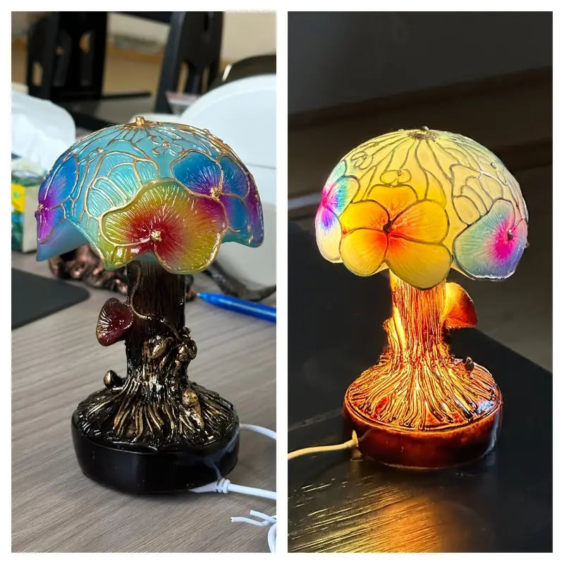 Lampe Fleur Champignon Bohémienne