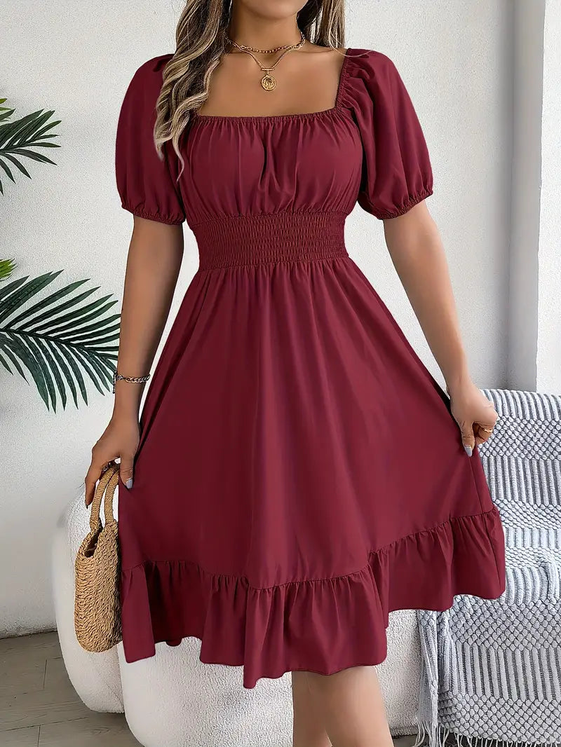 Sophia | Elegant Puff Sleeve Dress