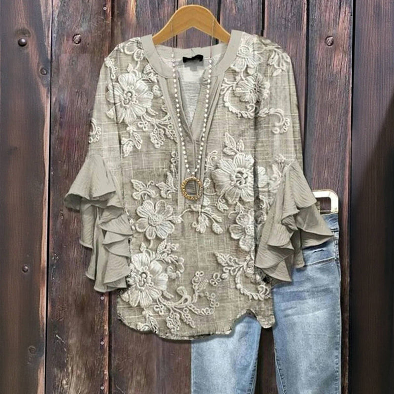 Viola™ - BLOUSE EN IMPRIMÉ FLORAL VINTAGE
