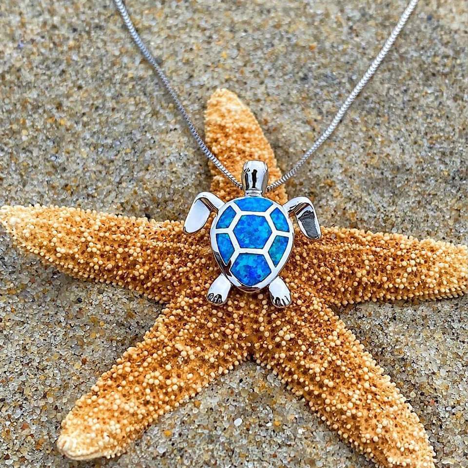 Ensemble de Bijoux Tortue de Mer Opale