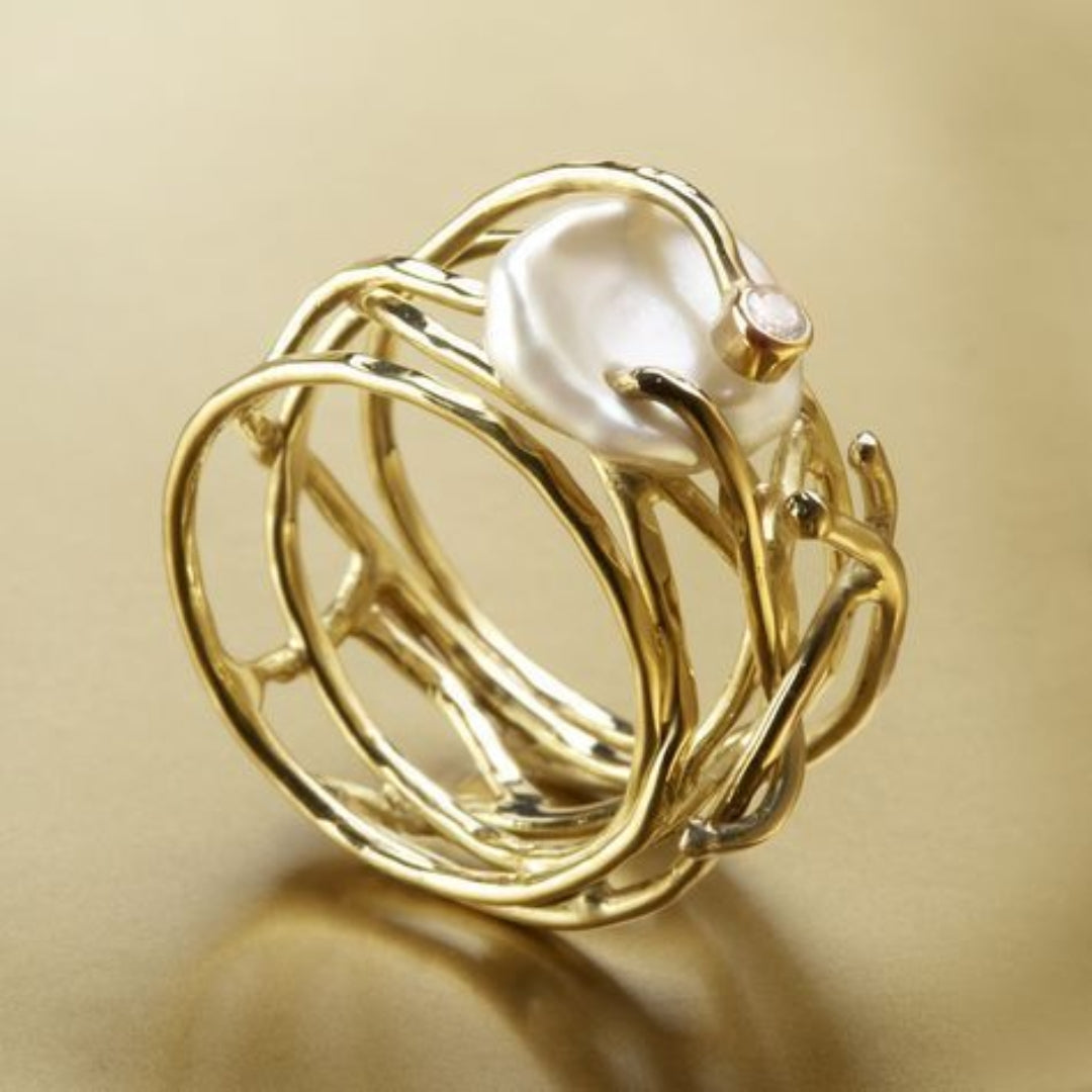 Samira | Bague Fine en Or et Perle