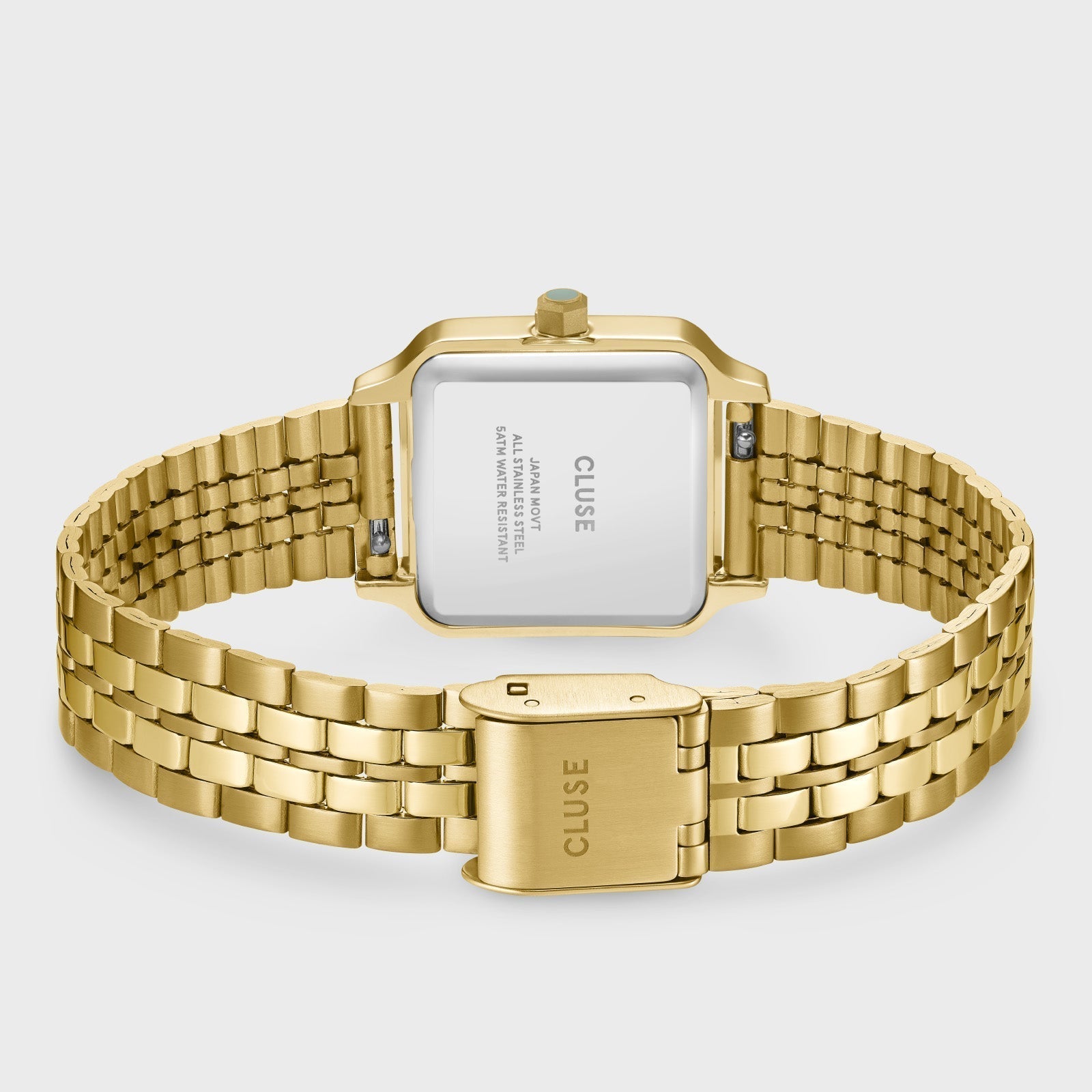 Montre Petite Gracieuse en Acier, Vert Sauge, Couleur Or