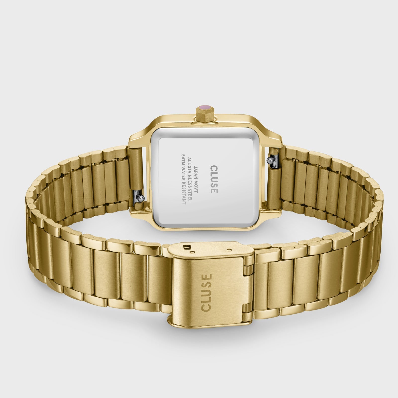 Gracieuse Petite Montre en Acier, Rose Mauve, Couleur Or