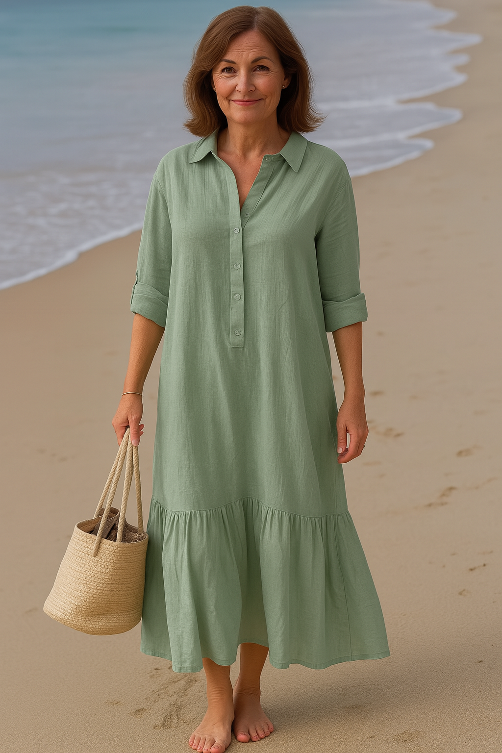 Cavell™ – Robe avec Col & Ourlet Flottant