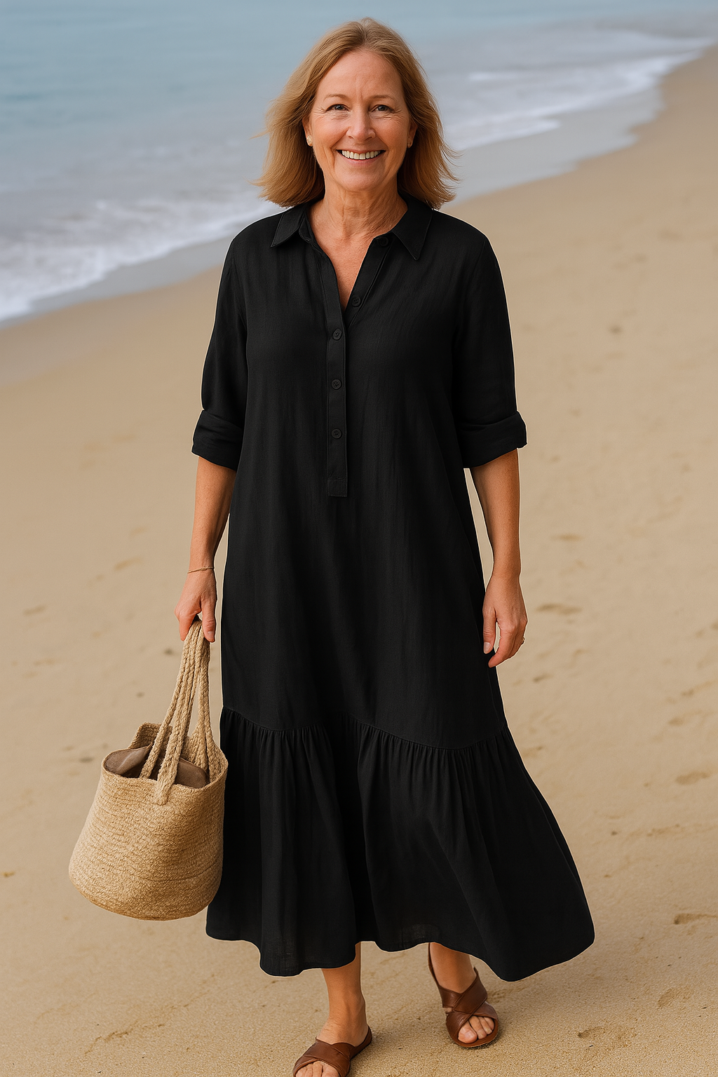 Cavell™ – Robe avec Col & Ourlet Flottant