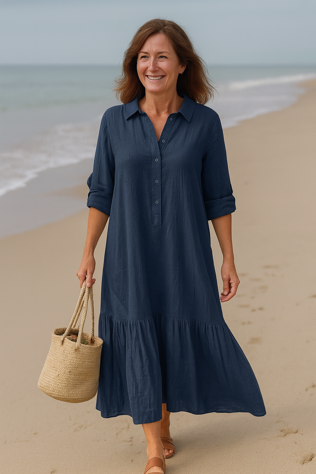Cavell™ – Robe avec Col & Ourlet Flottant
