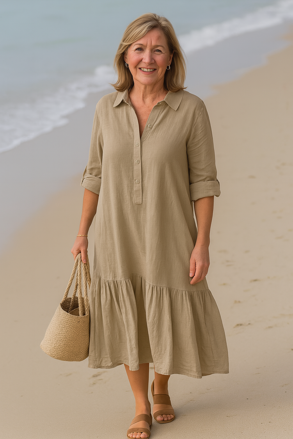 Cavell™ – Robe avec Col & Ourlet Flottant