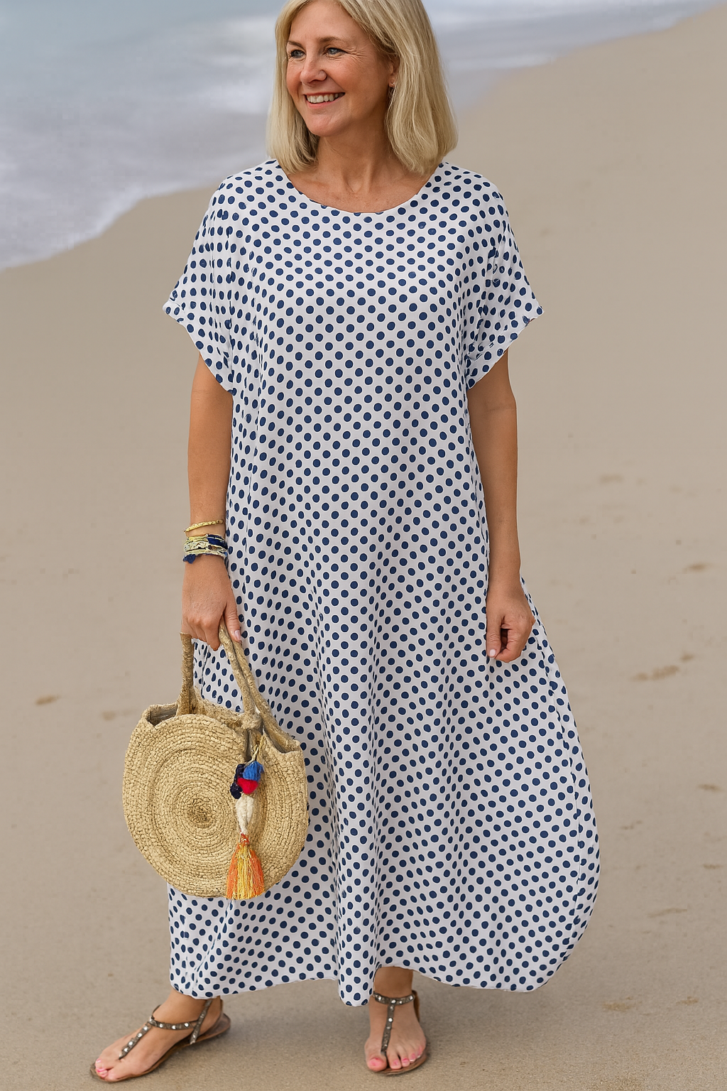 Cavell™ – Robe d'été légère avec un motif à pois intemporel et une coupe confortable