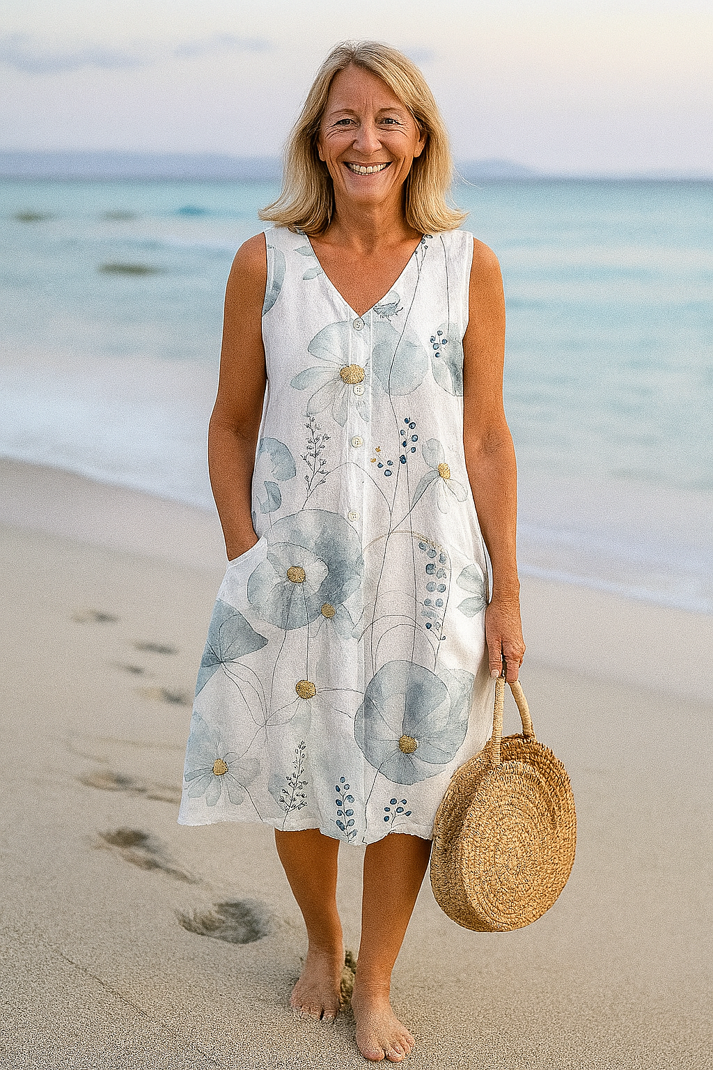 Cavell™ – Robe d'Été Sans Manches avec Imprimé Floral