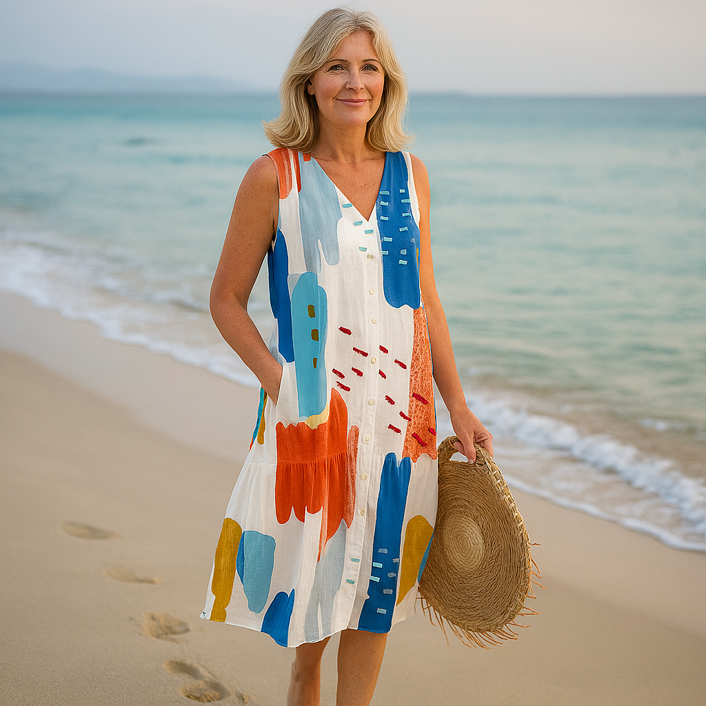Cavell™ – Robe d'Été Sans Manches avec Imprimé Floral