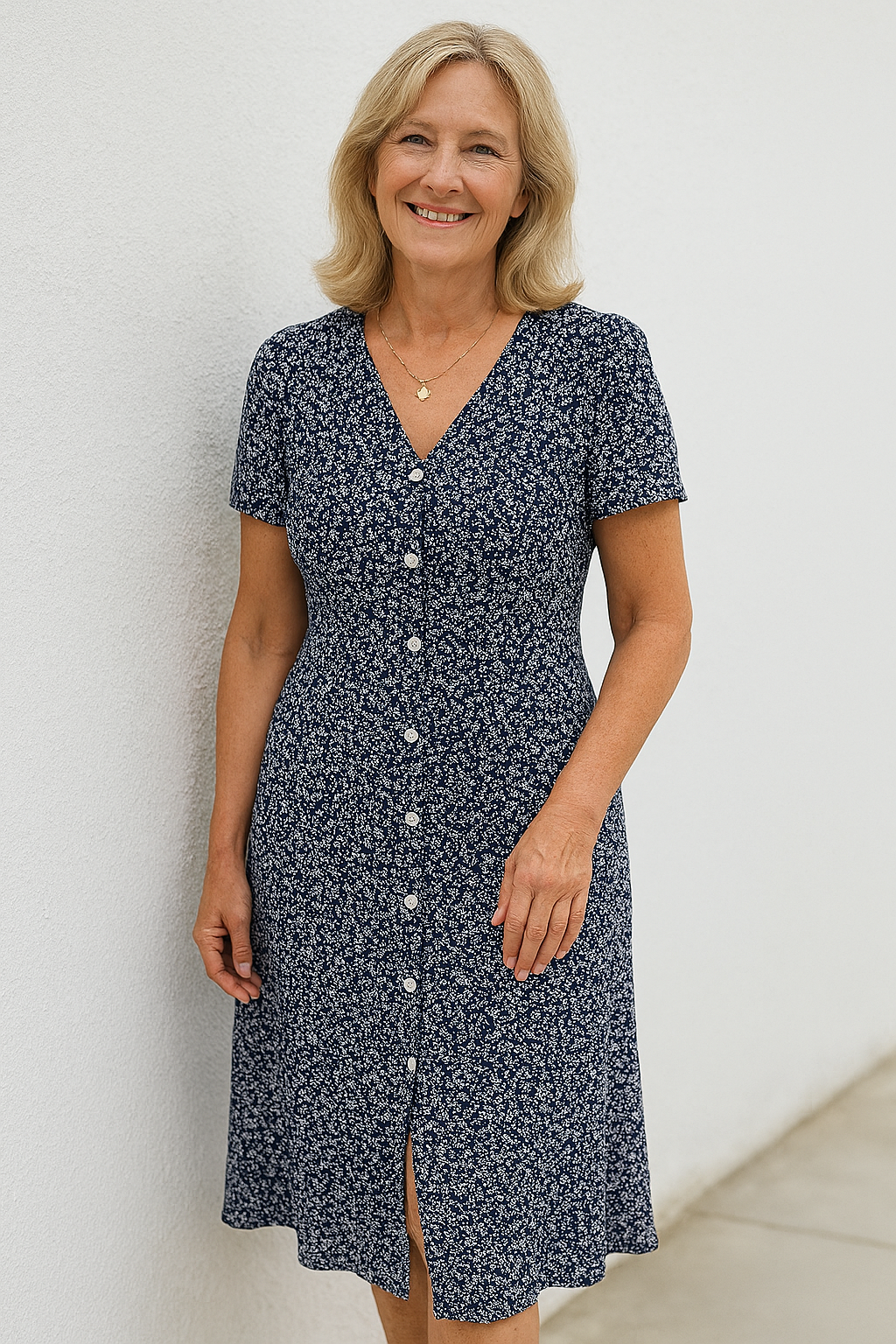 Cavell™ – Robe nouée avec décolleté en V féminin et confort stretch