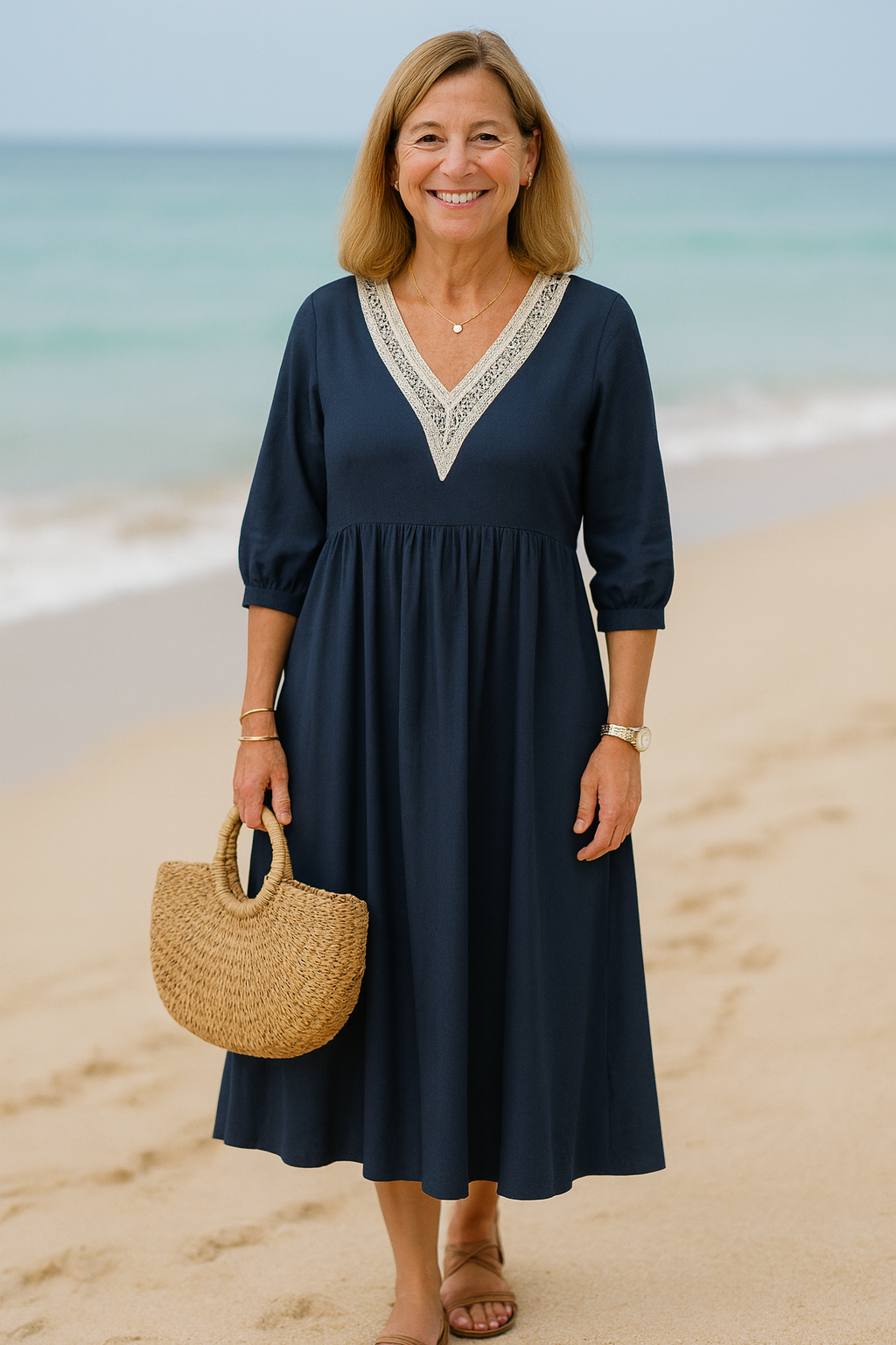 Cavell™ – Robe d'Été Élégante avec Décolleté en V & Coupe Ample Confortable