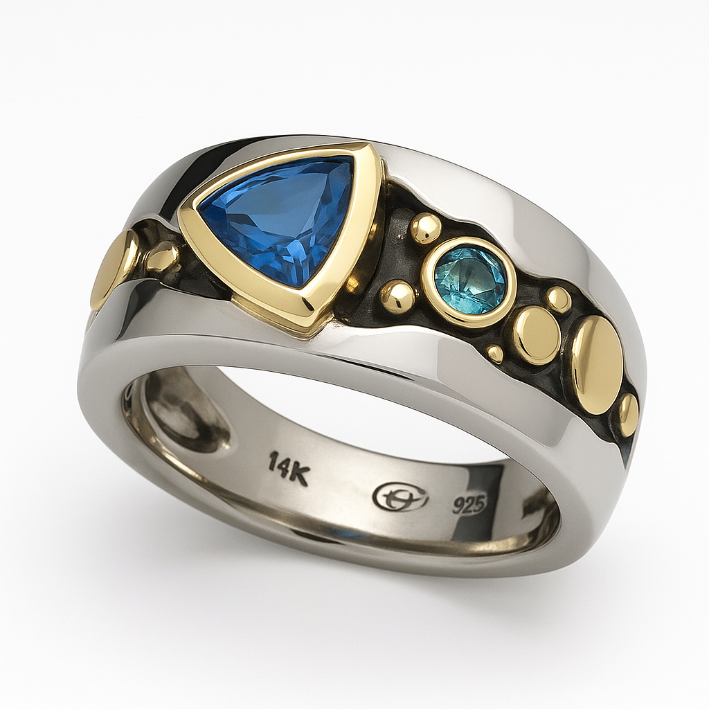 Bague Vintage Bleue