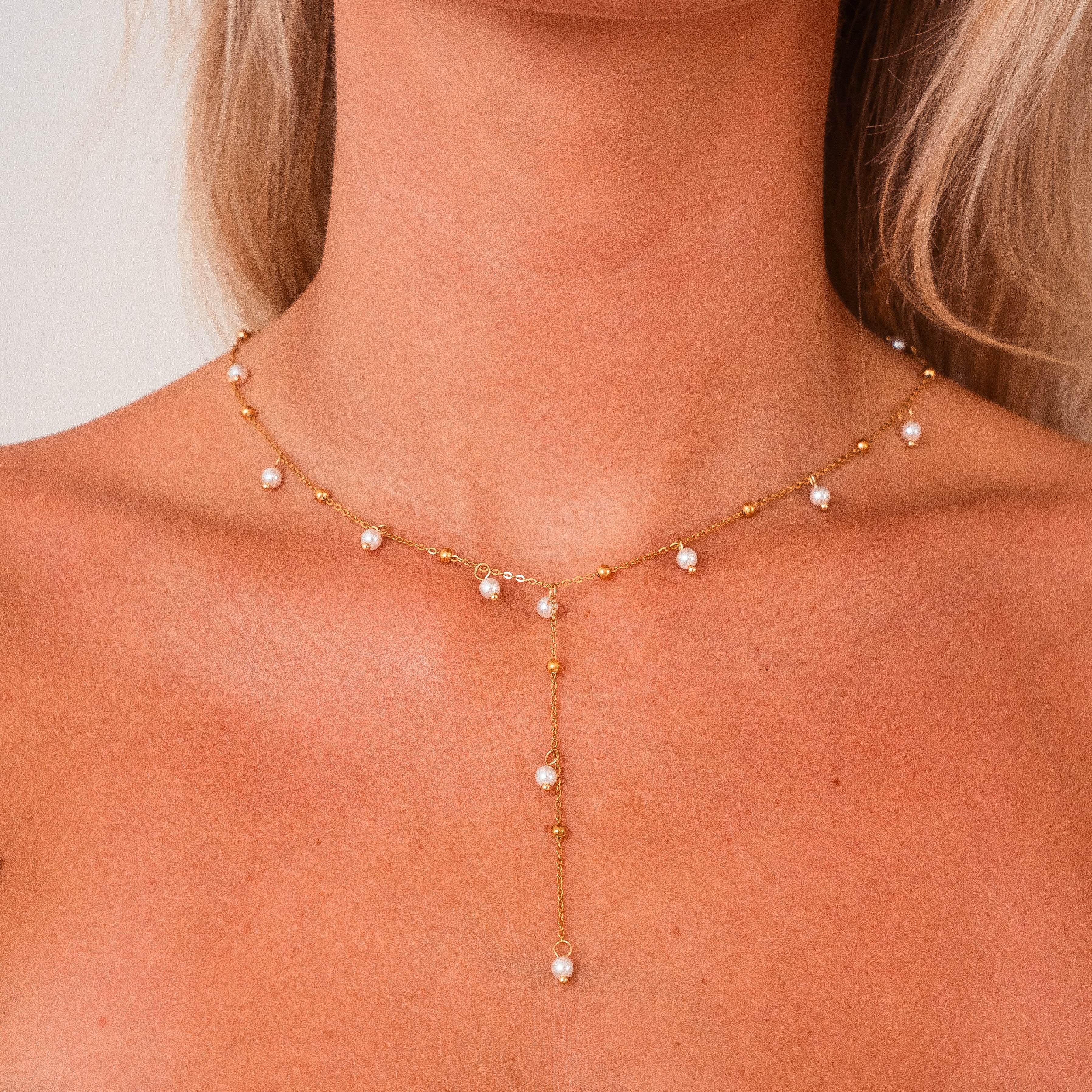 Collier à goutte de perle