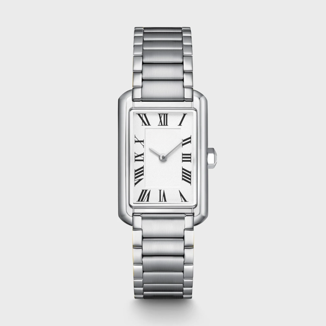 Montre Belisenna Acier, Blanc, Couleur Argent
