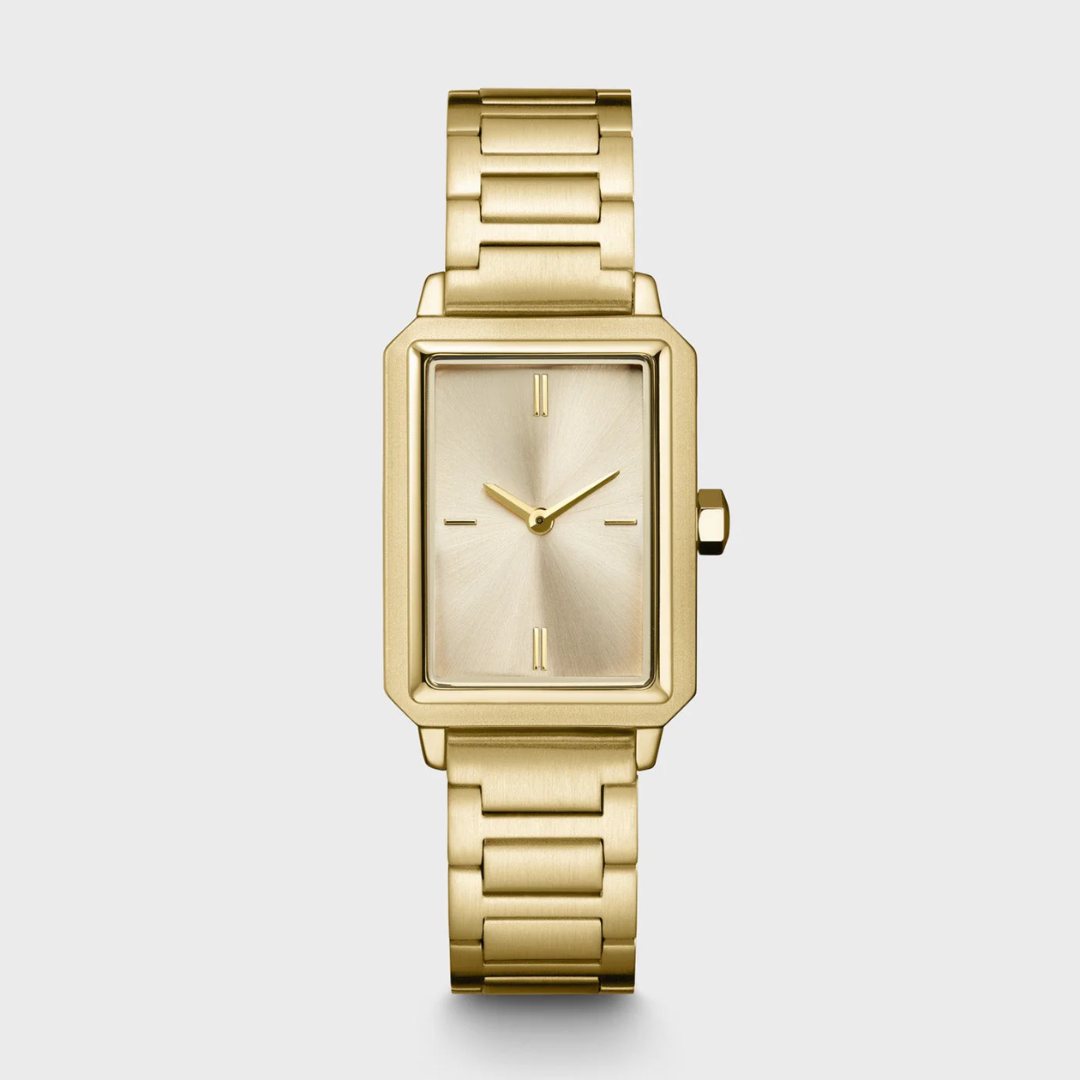 Montre Fluette en Acier, Couleur Or Plein