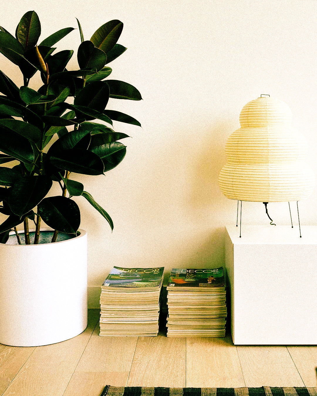 Lampe de sol en papier japonais Iga