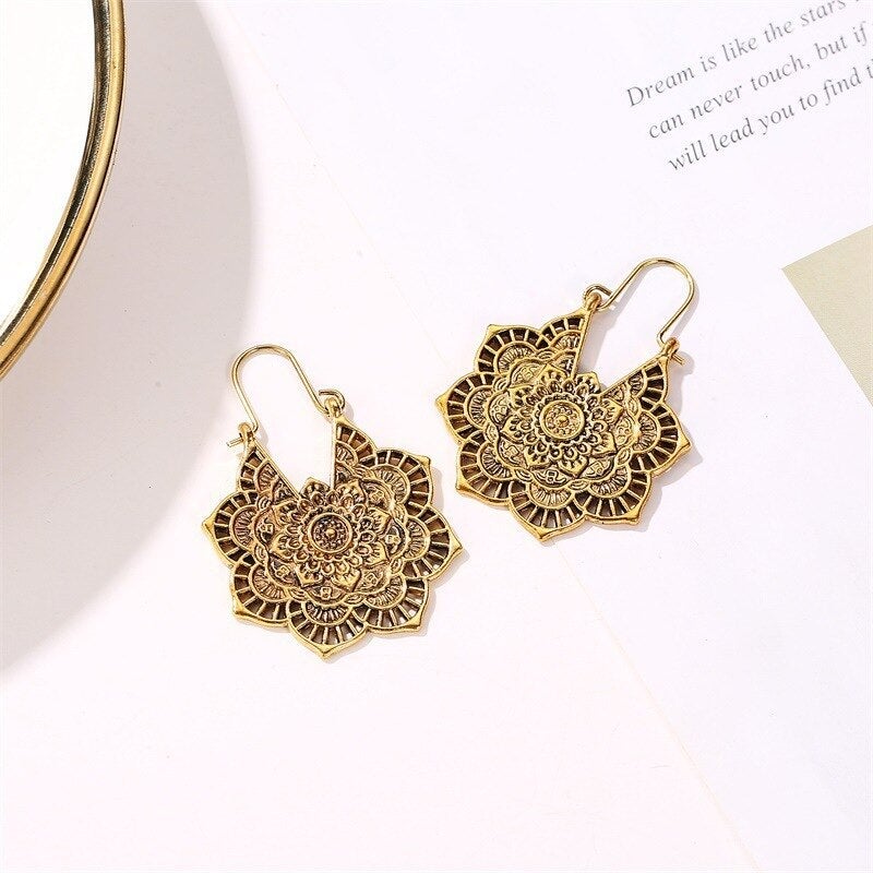 Boucles d'oreilles Mandala Lotus