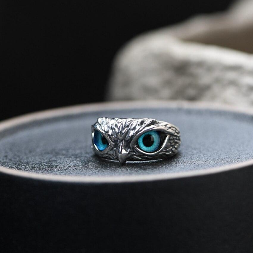 Bague Hibou en Opale Argent Adjustable
