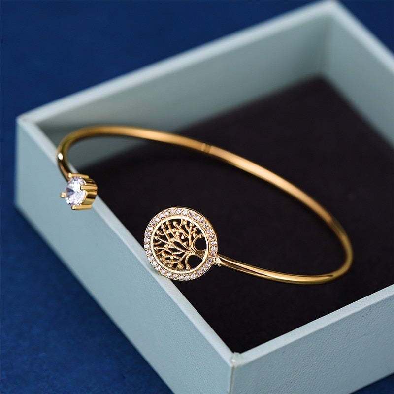 Bracelet Ajustable avec Motif Arbre de Vie
