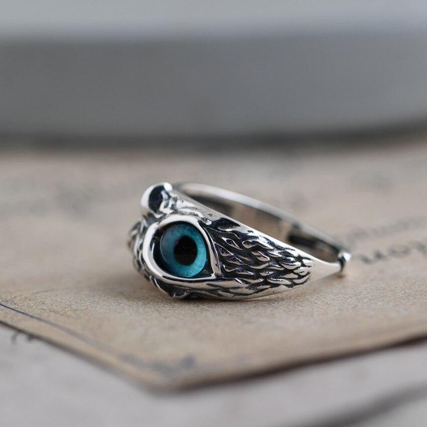 Bague Hibou en Opale Argent Adjustable