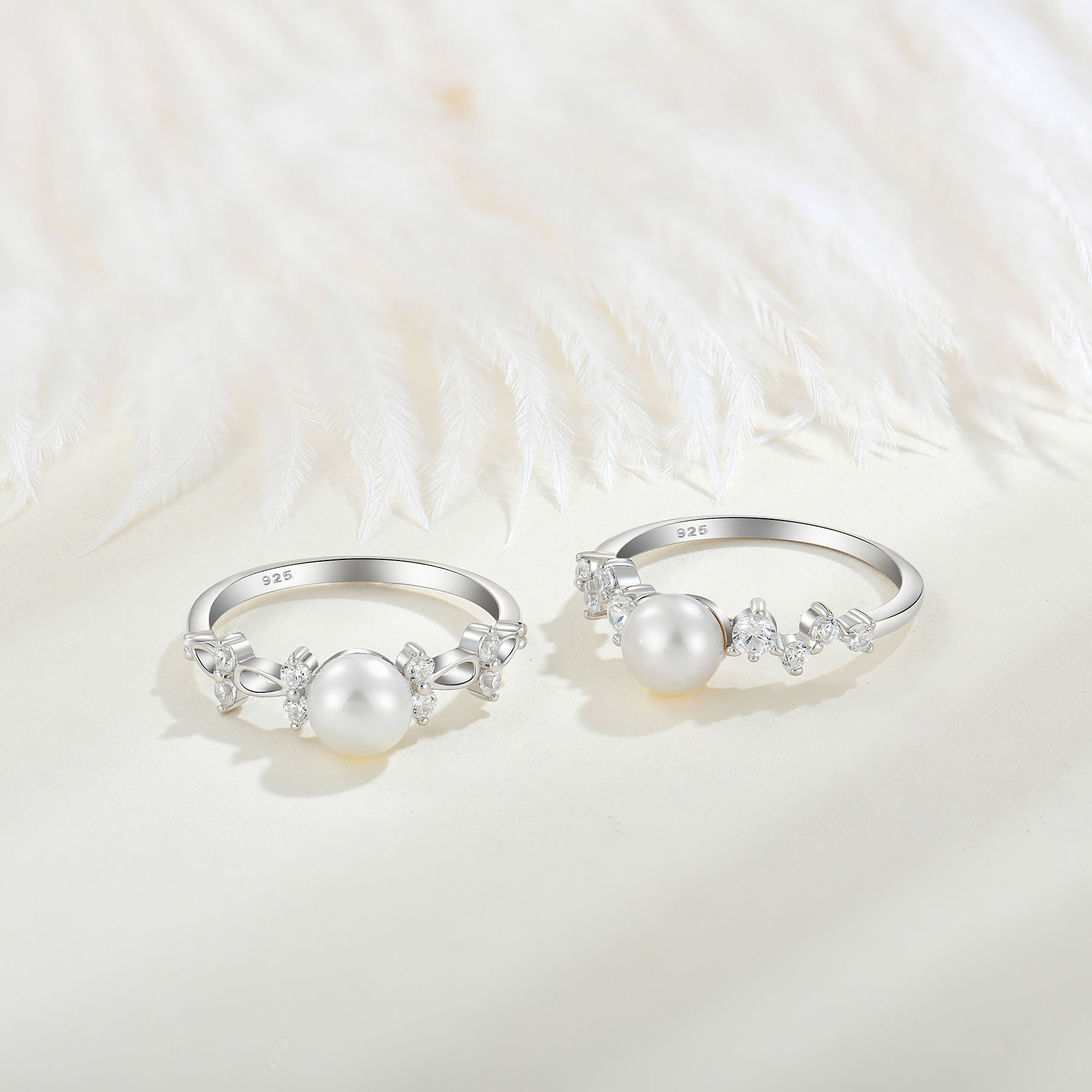 Freshwater Pearl Zircon Ring