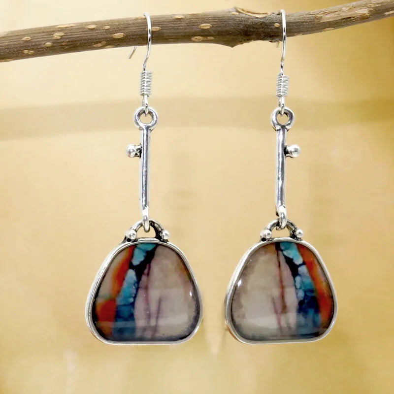 Boucles d'oreilles en pierre bohémienne
