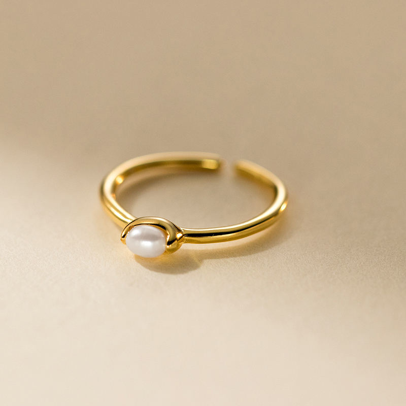 Open Baroque Pearl Ring