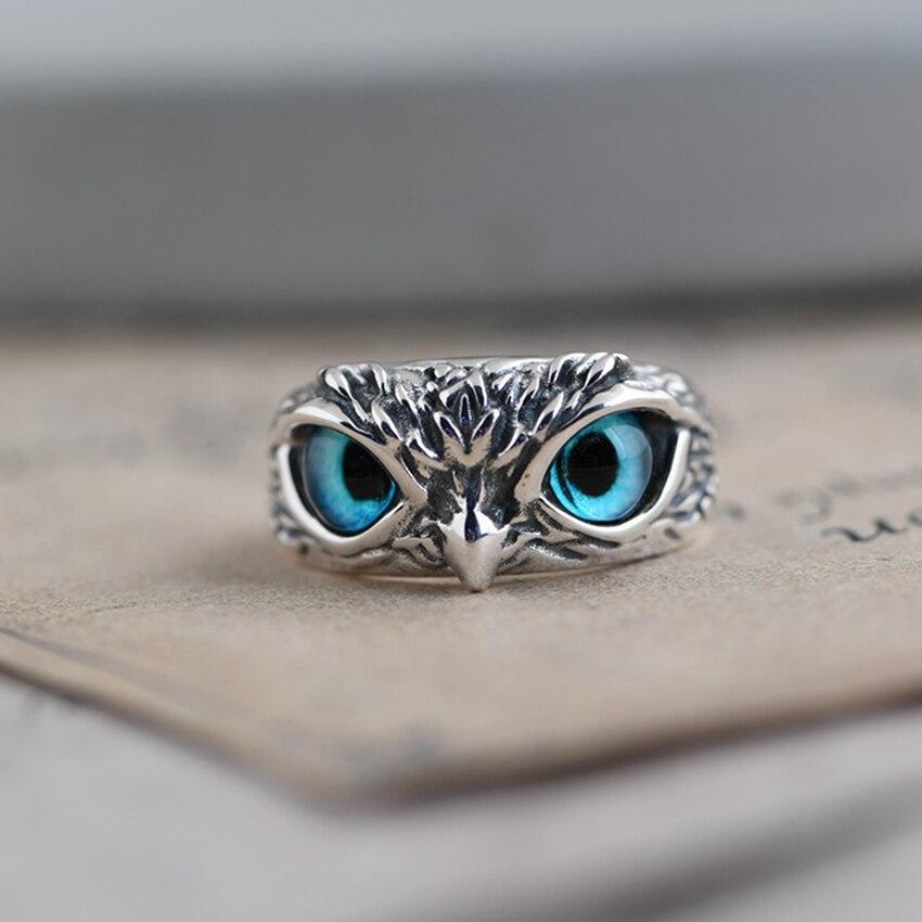 Bague Hibou en Opale Argent Adjustable