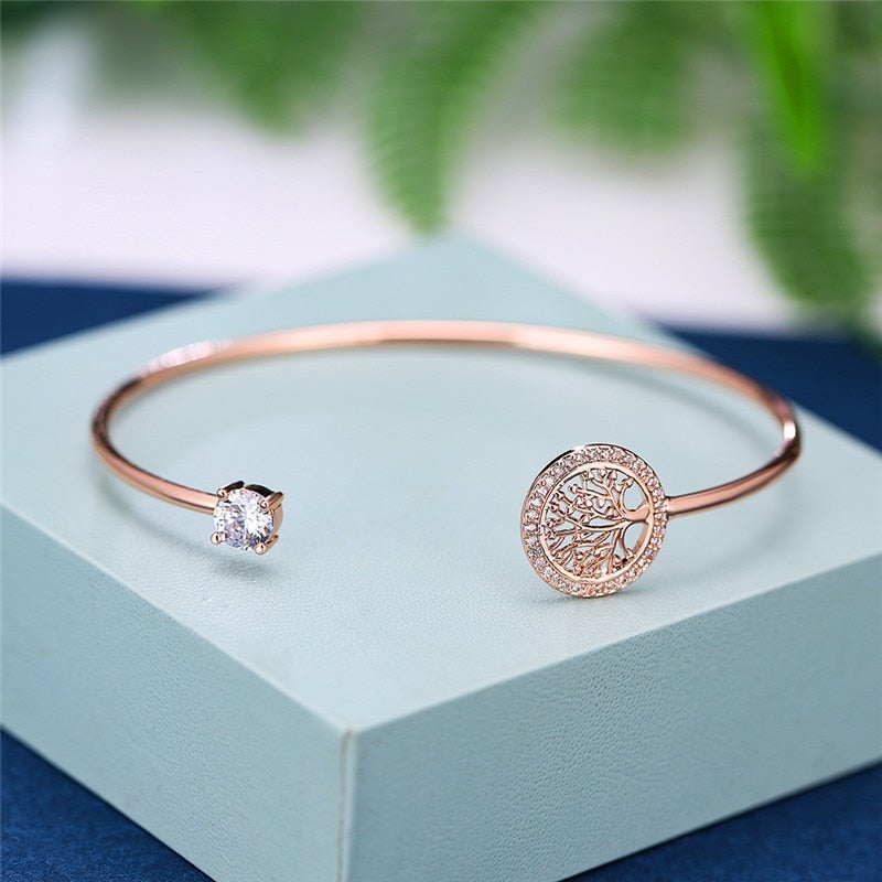 Bracelet Ajustable avec Motif Arbre de Vie