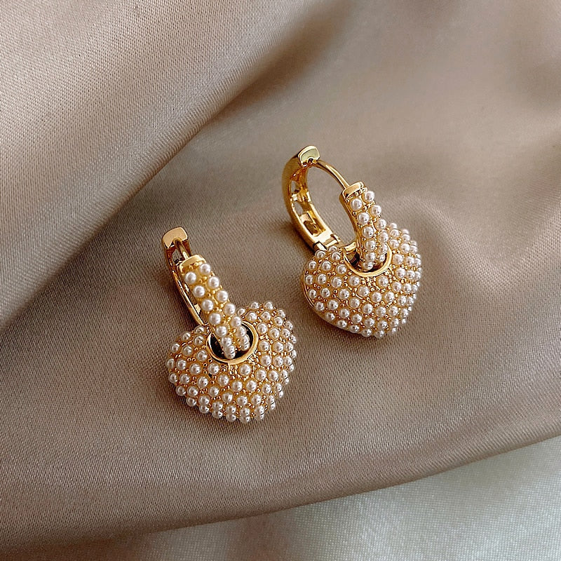 Boucles d'oreilles Yuli Heart Pearl