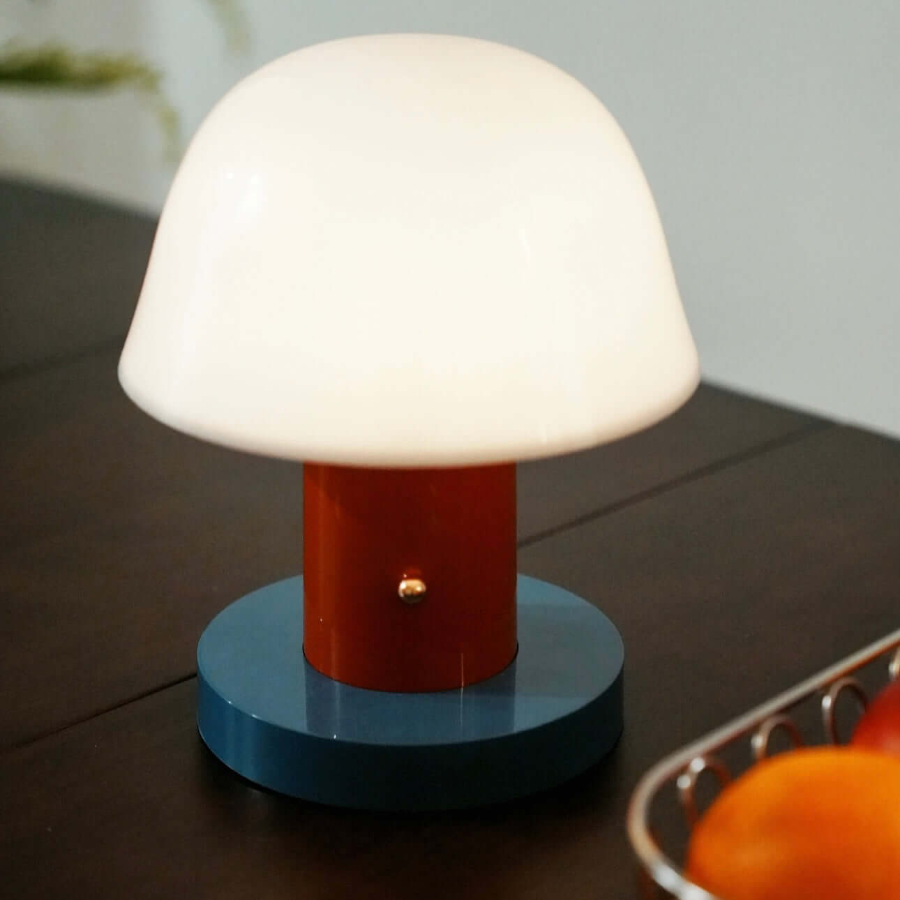 Lampe Champignon Sans Fil – Contrôle Tactile, 3 Modes de Couleur, Rechargeable