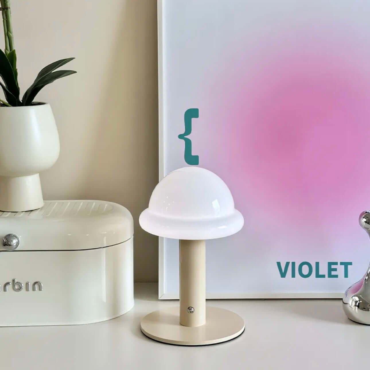 Lampe de Table Candy – LED Tactile, 3 Couleurs, Rechargeable