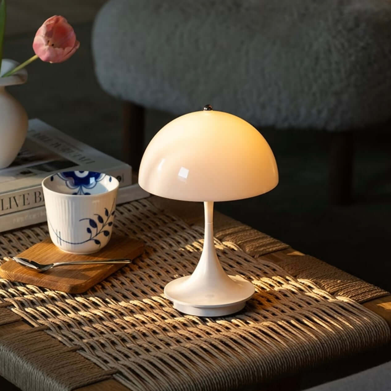 Lampe Méduse Rétro – Lampe de Nuit LED Rechargeable Sans Fil